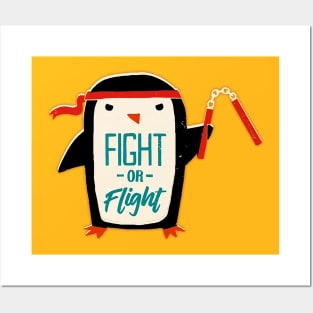 Penguin Fight Or Flight Posters and Art